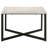 Khotan Square Marble-Top Coffee Table with Black Crisscross Metal Base, White and Black