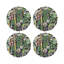 Sabi Jungle Beige Vegan Leather Round Coasters-1204487319