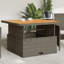 Table de patio en bois de rotin et bois d'acacia 31,5 po x 31,5 po x 28 po Hokku Designs-3929857-3929887