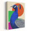 «Vibrant Peacock Profile», oiseau coloré abstrait, faune tropicale, art mural-2005023133