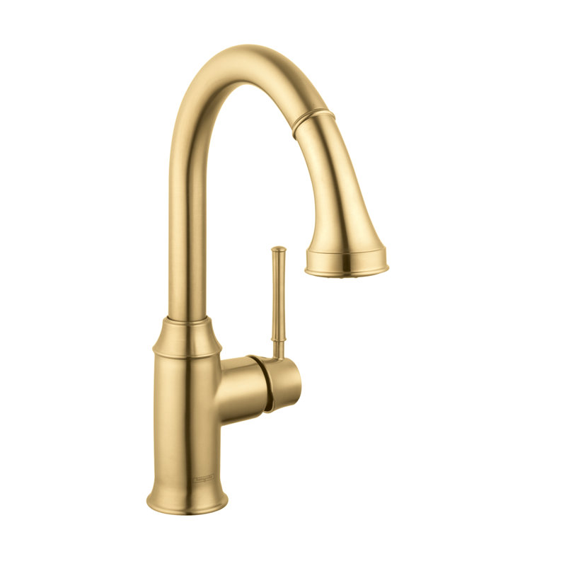 Talis C Pull Down Single Handle Kitchen Faucet, Brushed Gold