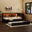 Wood Daybed With Storage Shelves，Platform Bed,Bed Frame,Guest Bed-1522167383