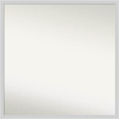 Incline Non-Beveled Wood Framed Wall Mirror