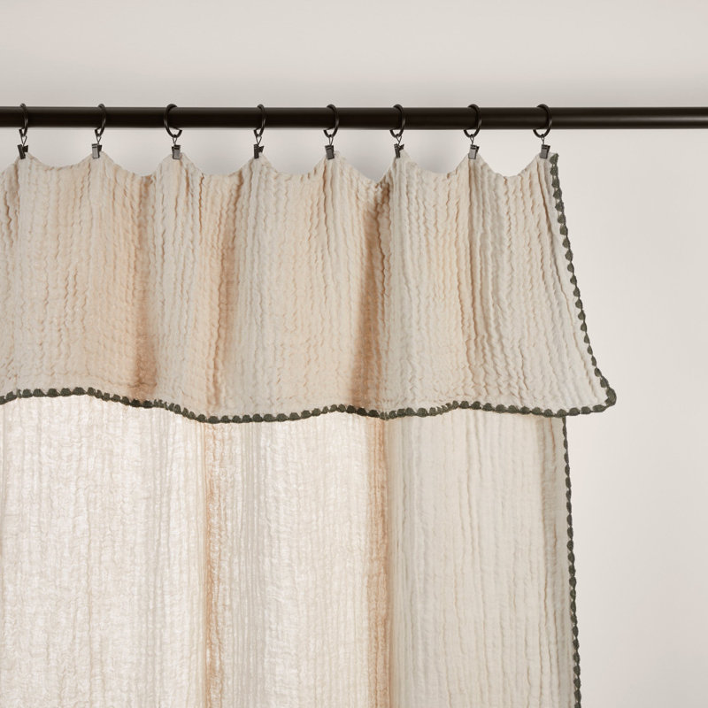 Cotton Blend Curtain Single Panel, Natural, 250 x 280cm