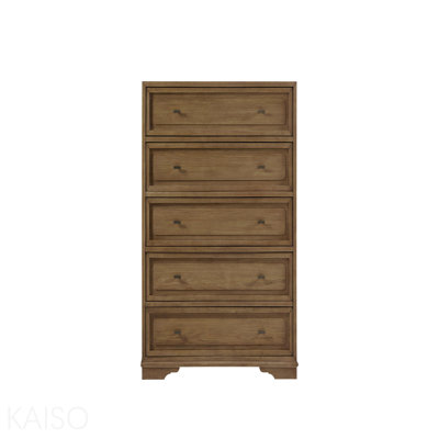 5 Drawer Hickory Chest - Almond
