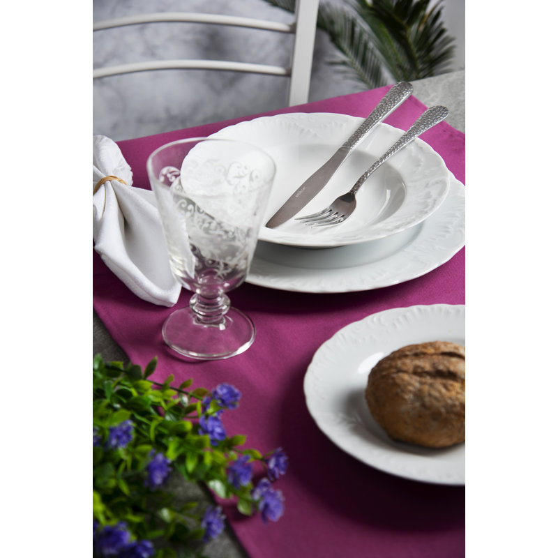 Excelsa table runner Panama Color cotton 140x45 cm viola