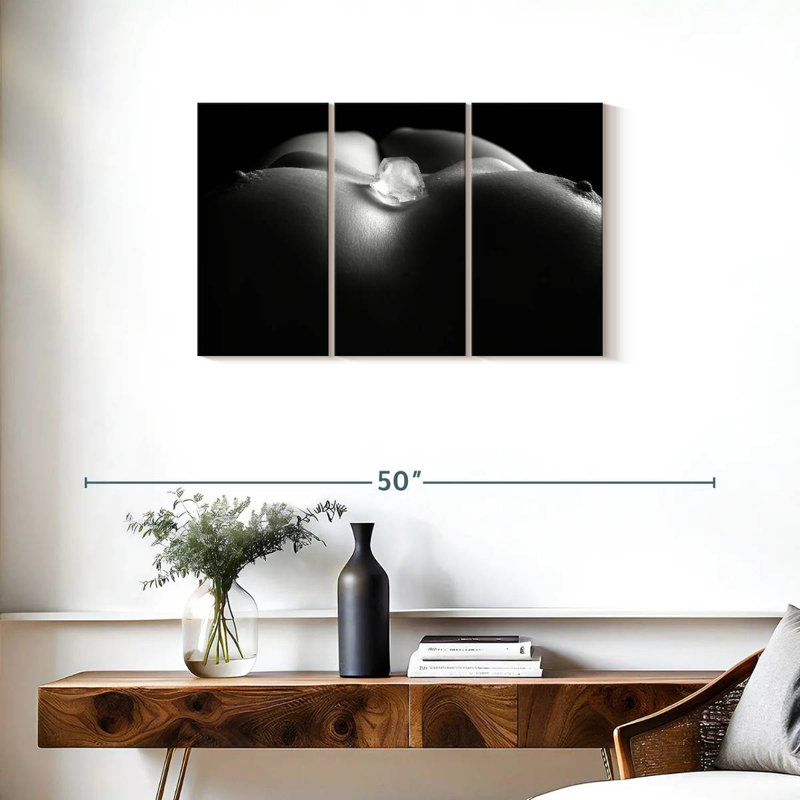 Ice Cube On Woman's Breast Chest I, 20" H x 33" W