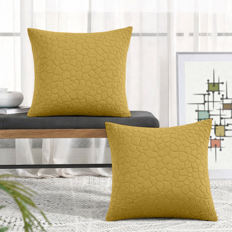 Square Cushion, Ochre