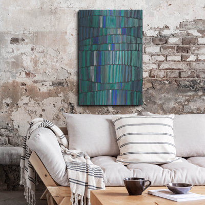 «Teal Tribal I» par Regina Moore, art mural en métal