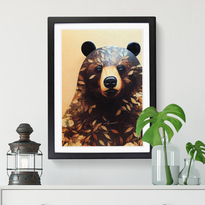 Bear Decoupage - Single Picture Frame Print