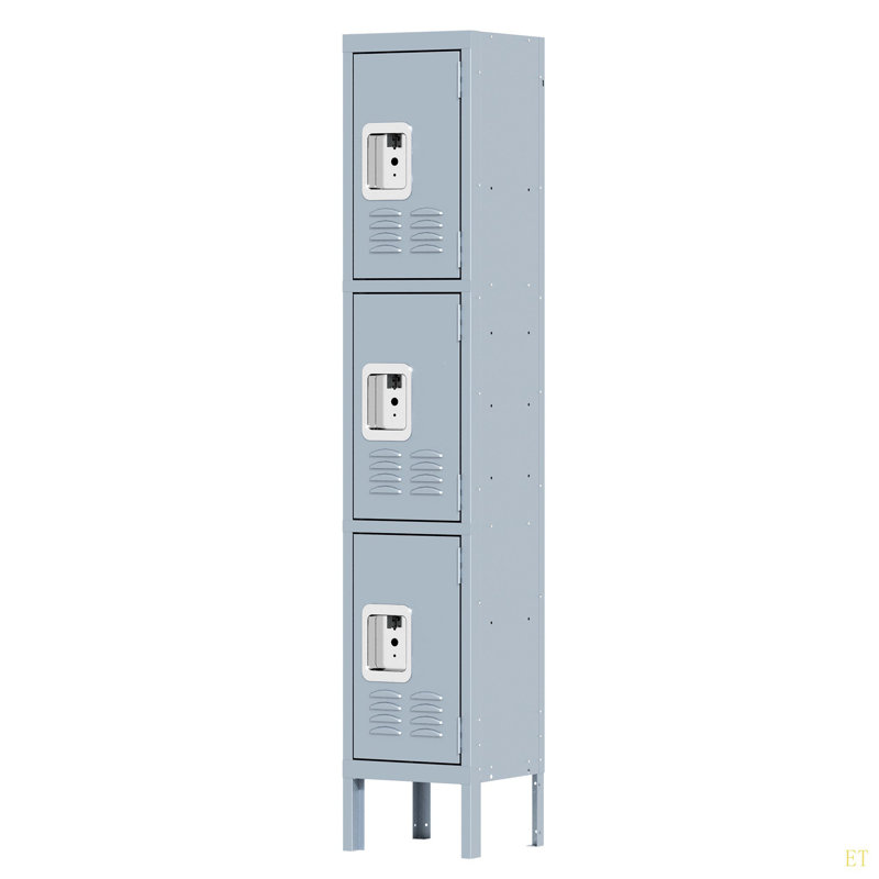 66"H Metal Lockers For Employees With 3 Door Storage Locker For Employees Gym School Home Office Garage - Assembly Required