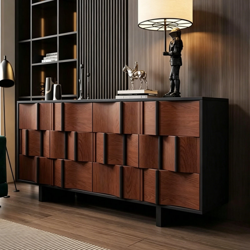 Buffet rétro pratique, H 35,43 po x l 62,99 po x P 15,75 po