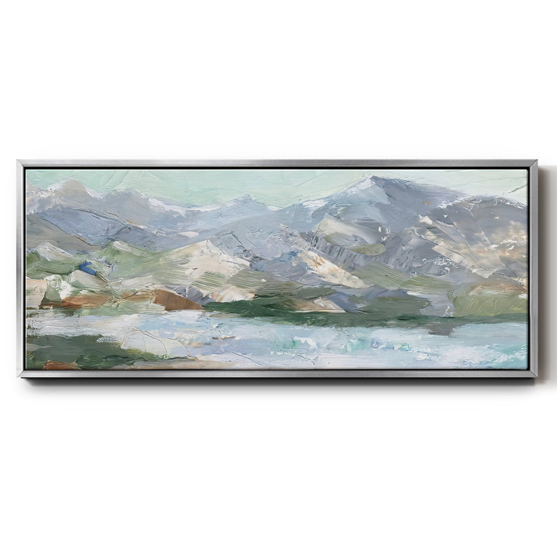 «Pastel Mountain View I», toile encadrée, Argent, H 24 po x l 60 po x P 1,5 po