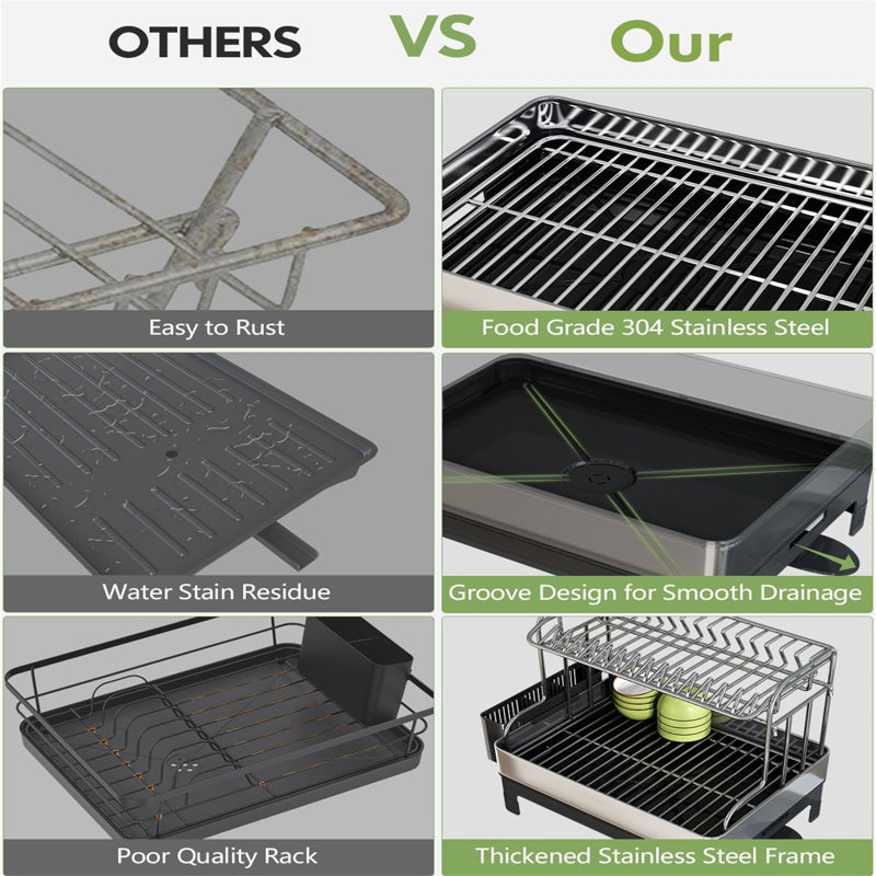Metal Rectangle Utensil Storage Set