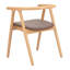 Chaise de salle à manger Peker (ensemble de 2), brun et naturel