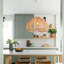 Luminaire suspendu 1 lumière Rattan Flower