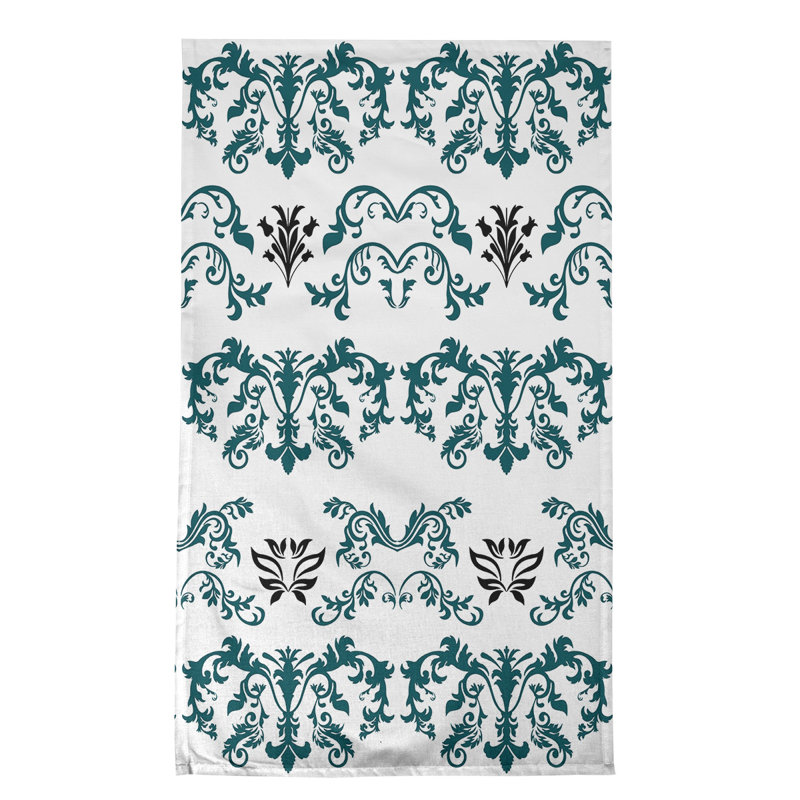 Serviette de thé Philadelphia Throwback Football Baroque, Vert minuit / blanc / noir
