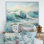Aquarelle, tempête, océan côtier - Océan côtier, art mural