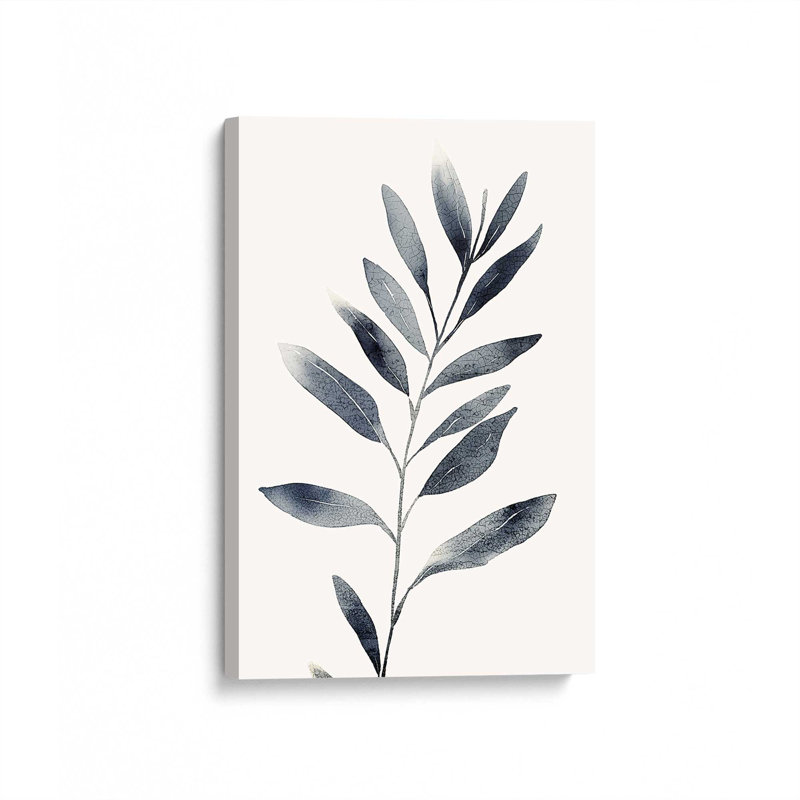 Impression sur toile 18 "x 12" monochrome Botanica v2, Toile tendue, H 18 po x l 12 po x P 1,25 po