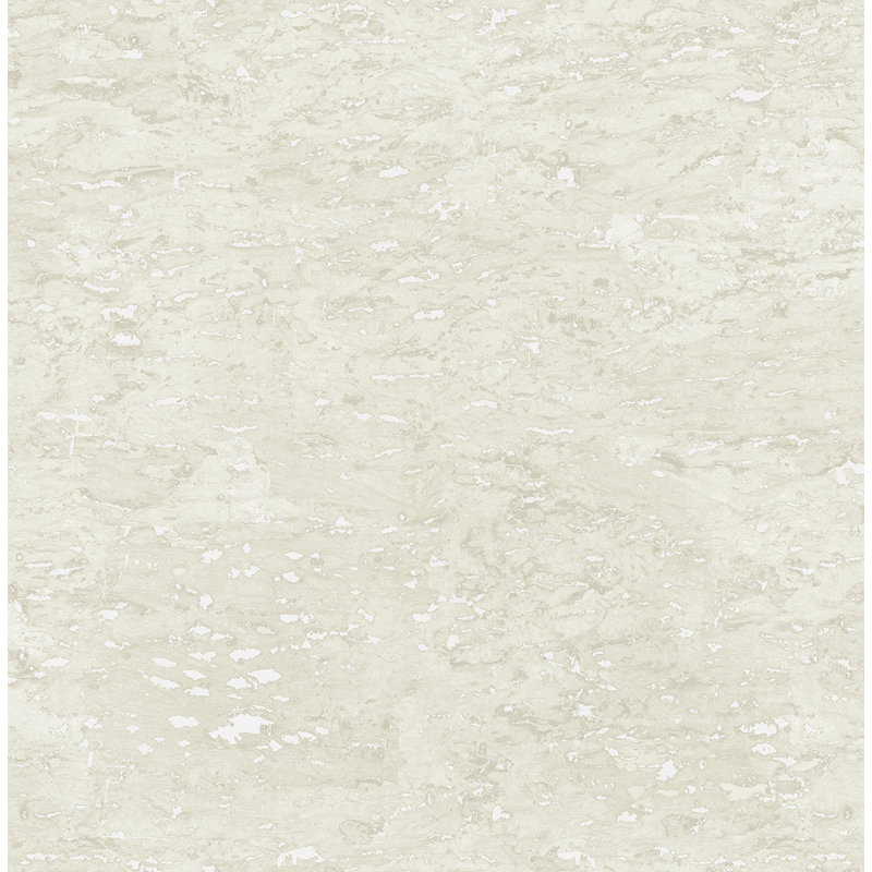 Rouleau de papier peint L 33 pi x l 20,5 po Micro Cork Jessamine, Argent métallique / beige