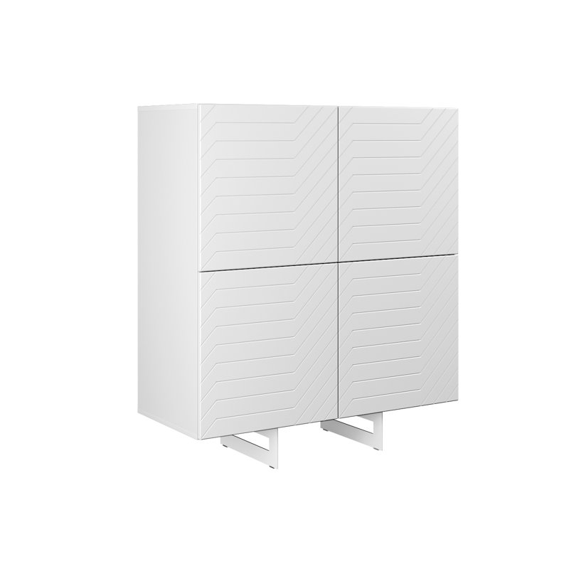 Banjarmasin 110cm Sideboard, White/White