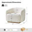 Fauteuil pivotant moderne en chenille avec base en bois massif de 35 po Berklie-1871126168