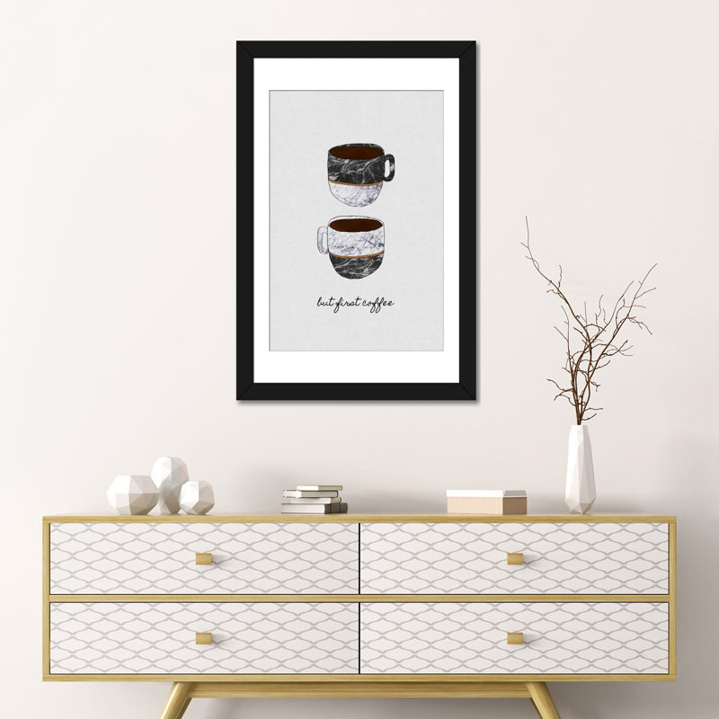 But But Coffee par Orara Studio - Estampe numérique sur toile tendue avec châssis, H 24 po x l 16 po x P 1 po, Blanc