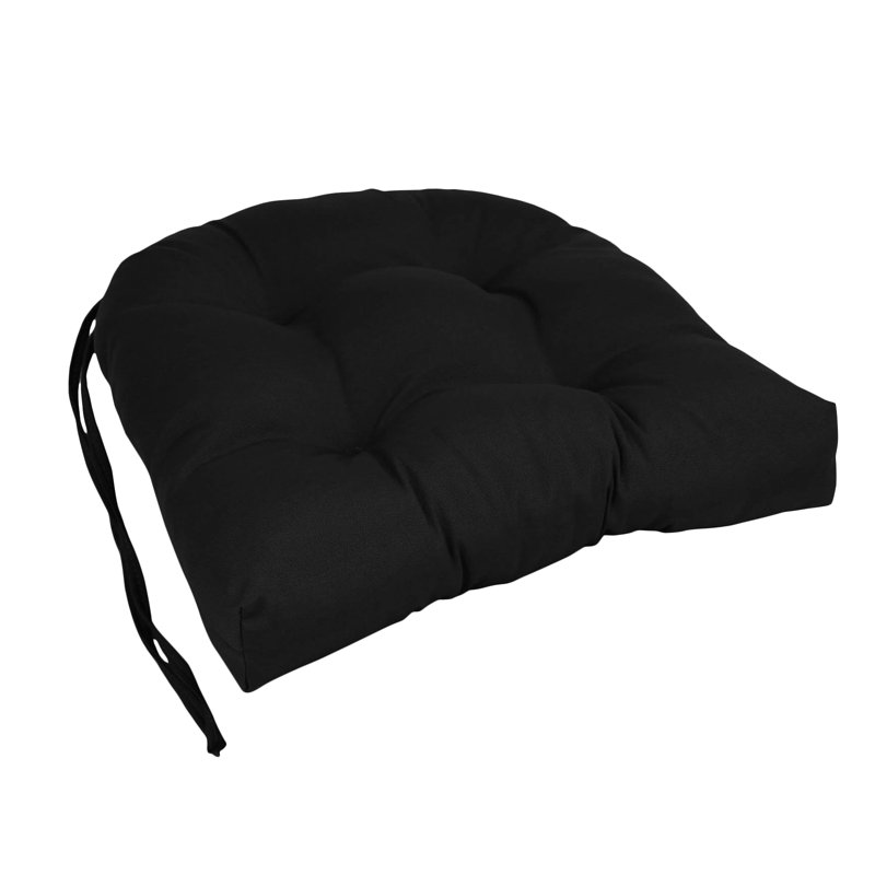 Outdoor 3.5'' Dining Chair Seat Cushion, Black