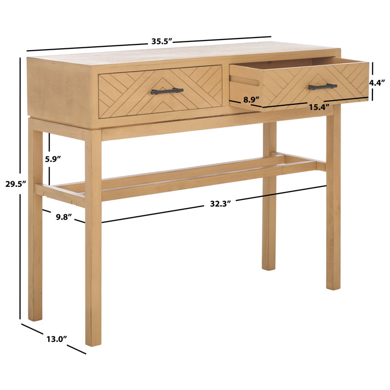 Alayssa 35.5'' Console Table, Camel