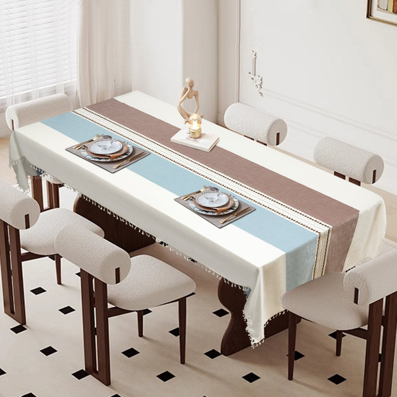 Rectangle Table Cloth, Blue/White
