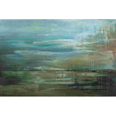 «Abstract Ocean View Drip», peinture sur toile tendue