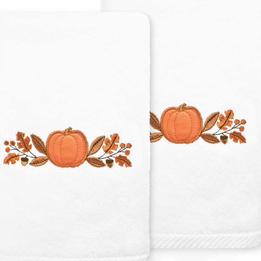  Harvest Bounty Turkish Cotton Hand Towel (Set of 2) Linum Home Textiles 