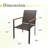 2-Piece Outdoor PE Wicker Outdoor Dining Chairs