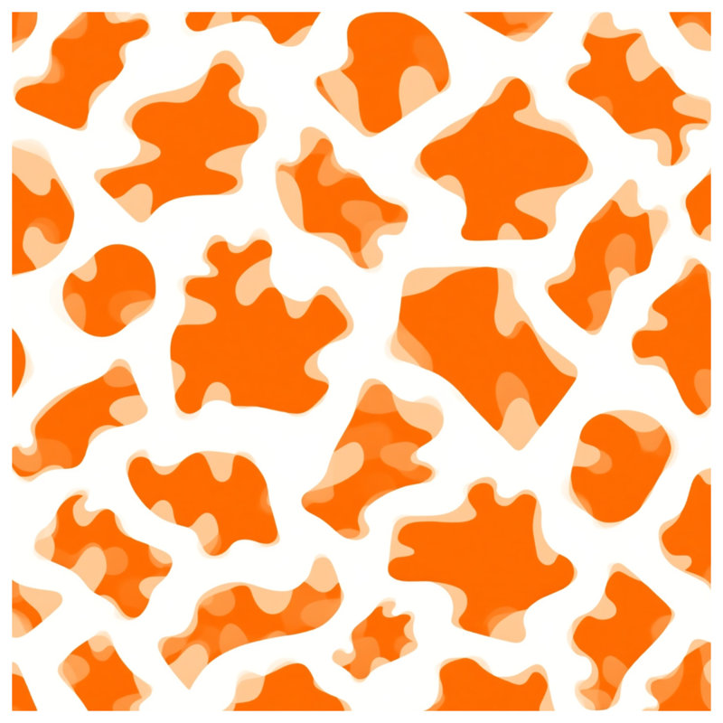 Orange Camouflage Pattern Quilted Bedspread All Sizes, King