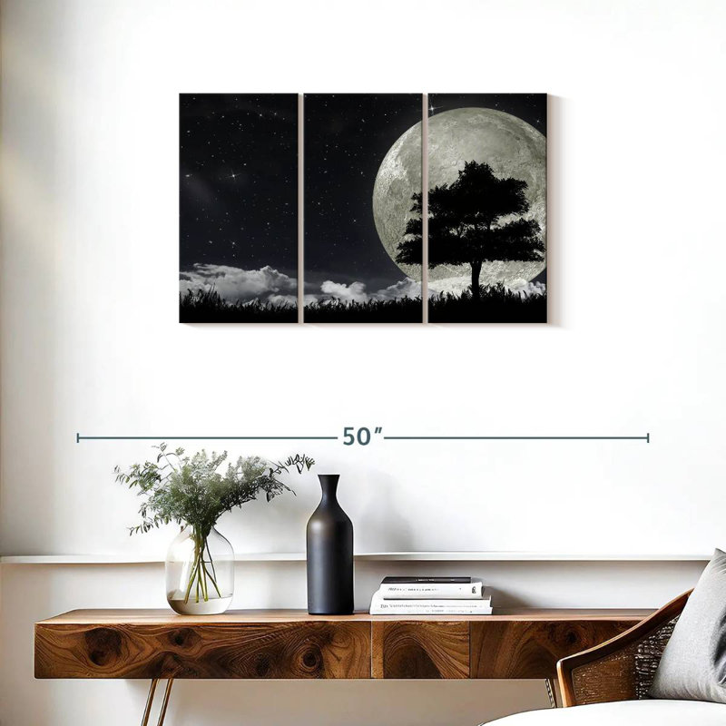 Arbre Oberle au clair de lune, H 20 po x l 33 po