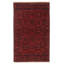 Tapis rouge en laine noué à la main de conception unique 3 pi 10 po x 6 pi 5 po New Age