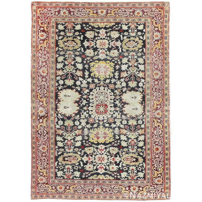 Petit tapis Sivas turc noir anthracite