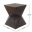 Table de bout ronde en bois de manguier-1256898311