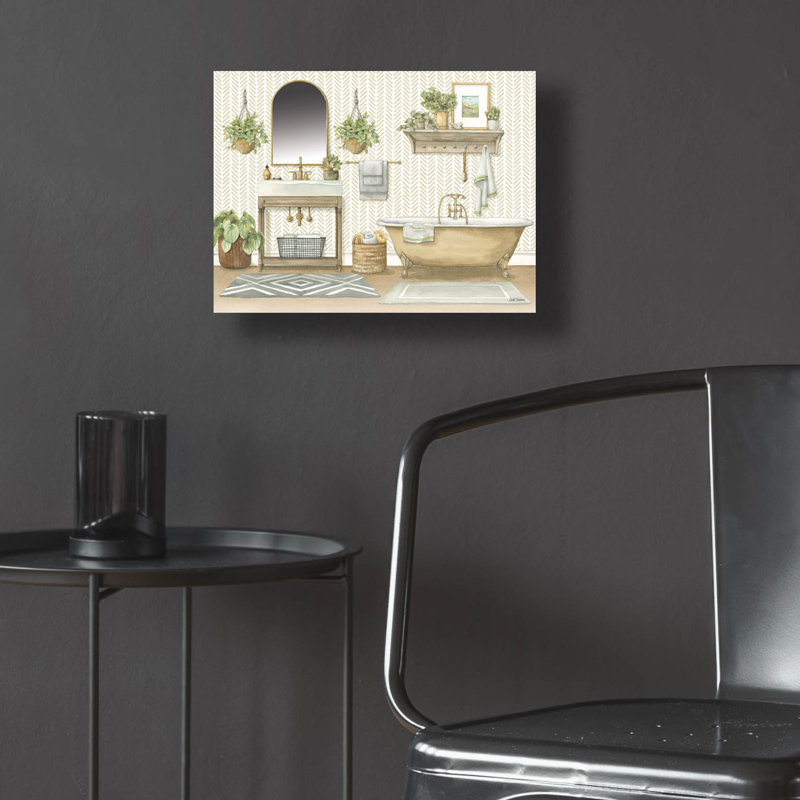 Art mural en verre épique «Serene Bath 3» par Leslie Trimbach, H 12 po x l 16 po x P 0,13 po