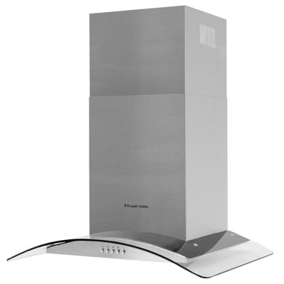 Russell Hobbs Rhgch901ss-m/01 90cm Wide Stainless Steel & Glass Chimney Cooker Hood