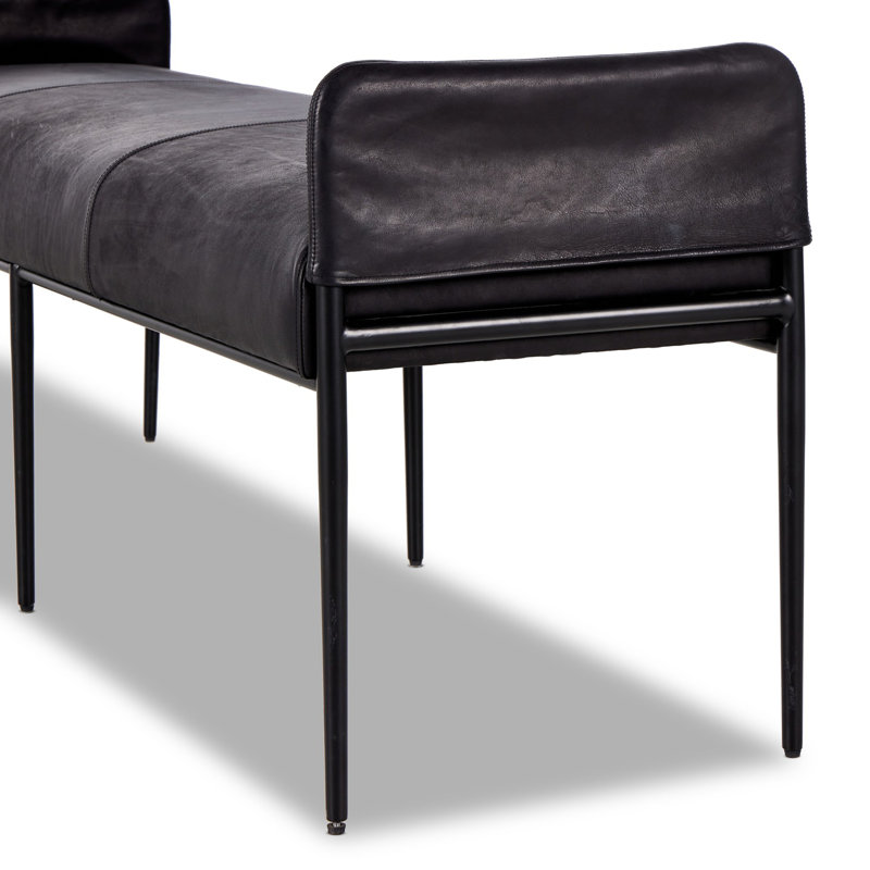 Brickel Leather Storage Bench