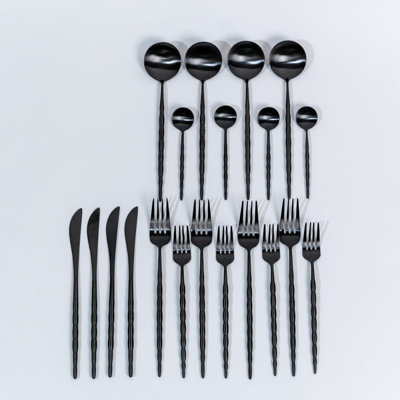 Ensemble de couverts en acier inoxydable Mercer41 Beatriz - Service pour 4