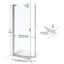 Porte de douche à cadre pivotant 28 "x 66" Armon-17243221-14170872