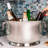 Demetricus Stainless Steel Beverage Tub for Parties Ice Bucket - 4.3 Gallons - 15.5 in. x 9 in.