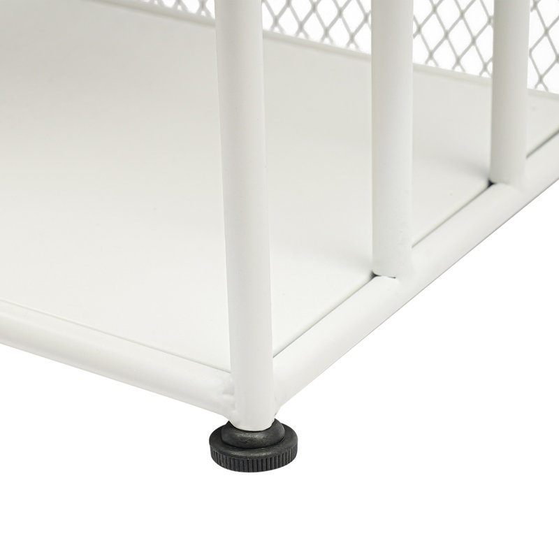 Étagère de rangement sur pied en métal 16,6 po Sukanya, Blanc