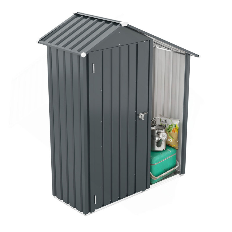 High quality galvanized iron sheet, waterproof design,reasonable internal space planning,equipped with a solid lock system,easy to assemble and move,Small Metal Compact Garden Shed