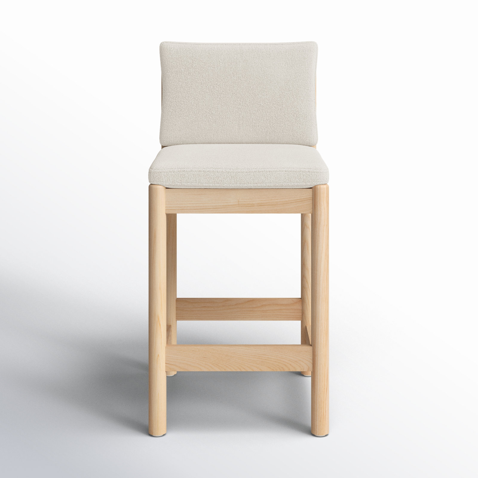 Carisa Boucle Counter Stool, Cream