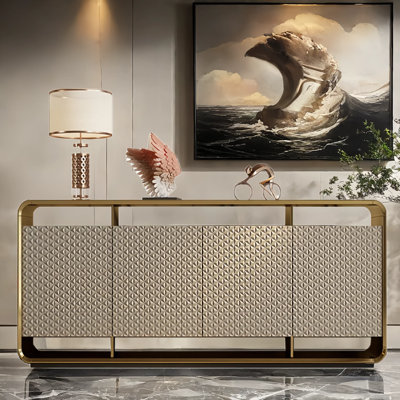 Solid Wood Minimalist Modern Sideboard