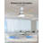 Lumary 52" Smart Ceiling Fan with RGBAI Lights Remote, WiFi Bluetooth Low Profile Ceiling Fan with Alexa/Google/App,Dimmable & Color Tuning, 5"/10" downrods Mount(White)-115921091