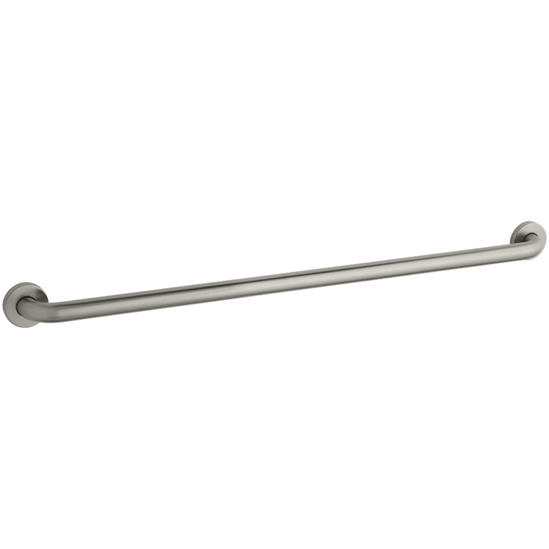 Barre d'appui contemporaine, L 18 po, Nickel brossé éclatant